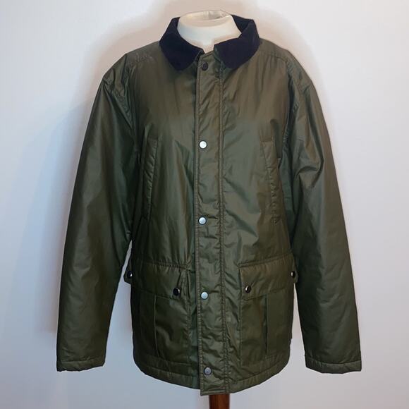 Zara Large Green Collared Jacket Deep Pockets New Without Tags zip closure - Picture 9 of 11
